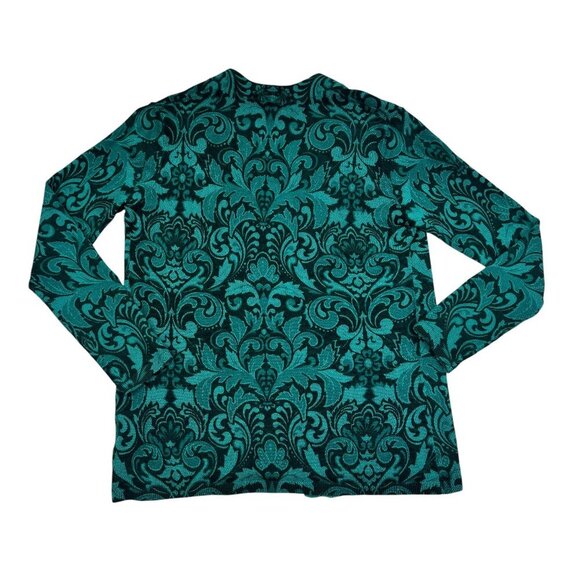 Talbots Pure Merino Wool Floral/Paisley Open Front Cardigan Women's Size SP - Picture 2 of 5